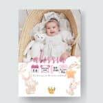 Alessia - Personalized Birth Newborn Stats with Photo Digital Poster