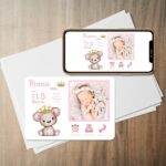 Riana - Personalized Birth Newborn Stats with Photo Digital Poster