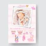 Giulia - Personalized Birth Newborn Stats with Photo Digital Poster
