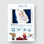 Eric - Personalized Birth Newborn Stats with Photo Digital Poster