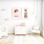 Set 2 Brunette Ballerina - Nursery Wall Digital Prints