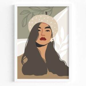 women minimalist portraits set 3 tablouri abstracte