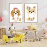 Watercolor Paws - Set of 2 Digital Prints