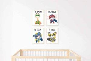 Tiny Heroes, Mighty Words - Set of 4 Digital Prints
