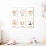 Set of 6 Jungle Animal - Positive affirmations - Digital Prints
