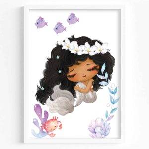 Set of 3 Digital Prints - Mermaid Prints for Girls Room - Image 4