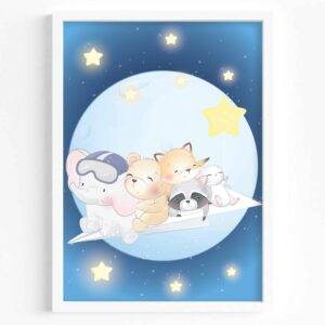 tablou friends on the moon