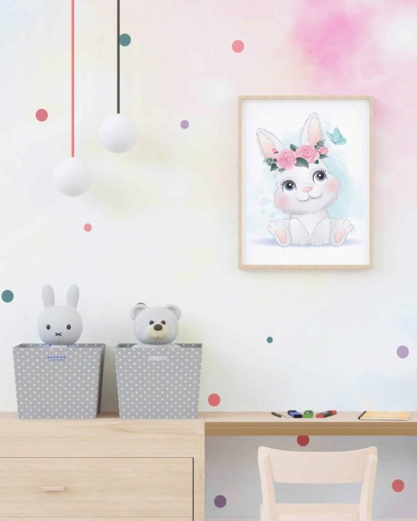 Bunny with Flower Crown - Digital Print - Image 2