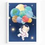 Teddy Bear with the Planets - Printable Wall Art