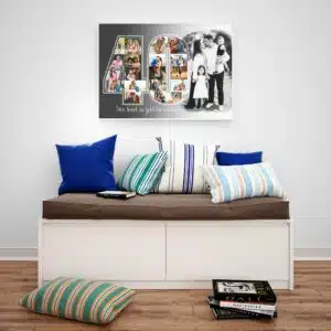 40 Years -  20 Photos and Personalised Message Digital Photo Collage